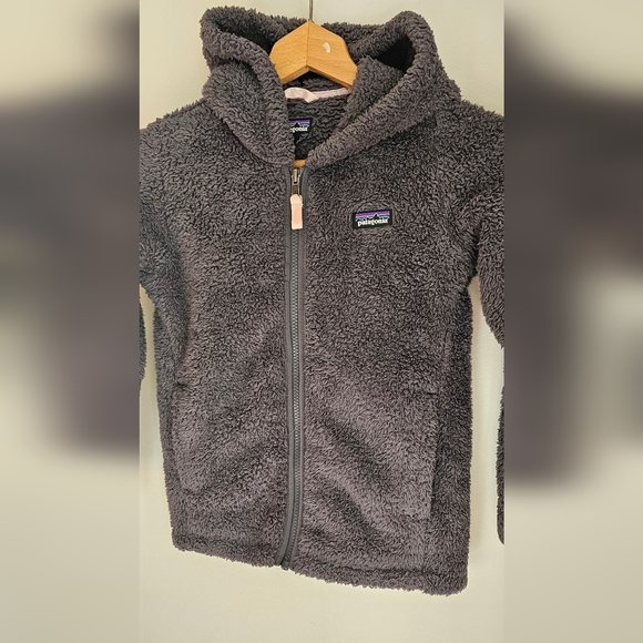 Patagonia Girls Fleece hoodie full zipper pullover Jaquet size 7/8 - Picture 6 of 14